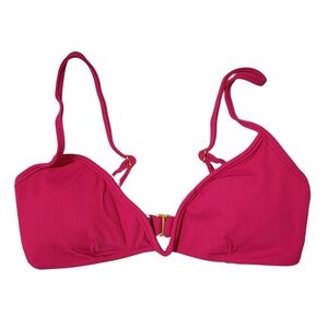 L SPACE Women's Ribbed Helena Swim Bikini Top Bougainville NWT!